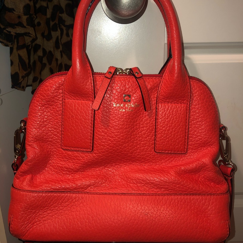 Kate Spade Leather Coral Orange purse bag